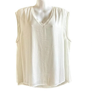 NWT Calvin Klein Cream Sleeveless Summer Top Size 1X